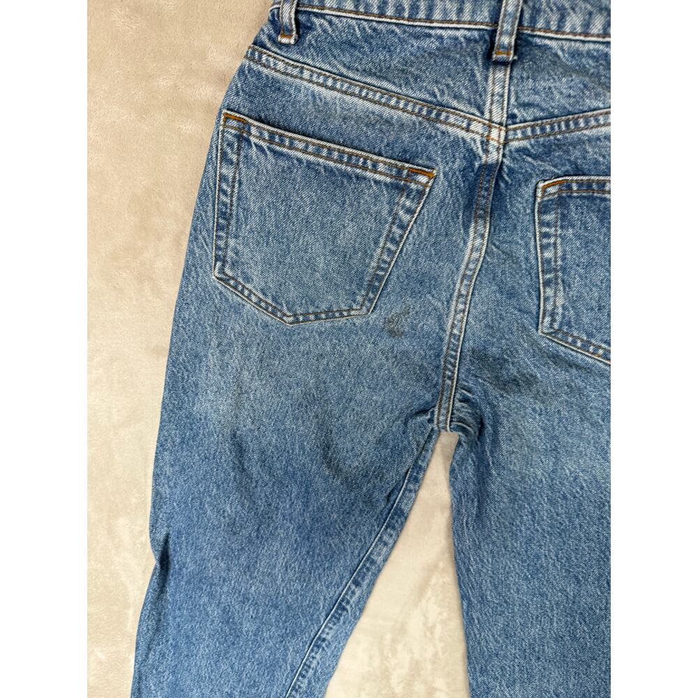 Reformation Val 90s Mid Rise Straight Leg Frayed Hem Jeans 23 - Picture 5 of 5
